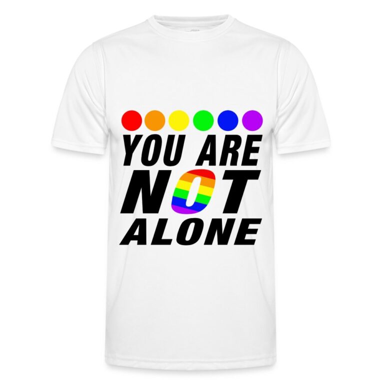 you-are-not-alone-maenner-funktions-t-shirt-weiss