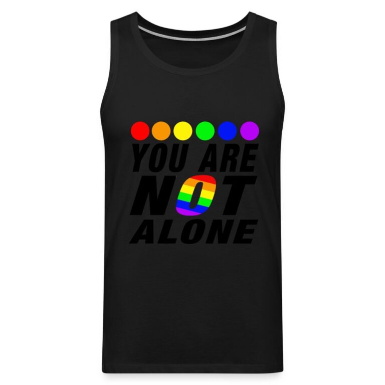 you-are-not-alone-maenner-premium-tank-top-schwarz