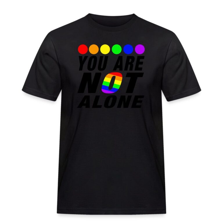 you-are-not-alone-maenner-workwear-t-shirt-schwarz