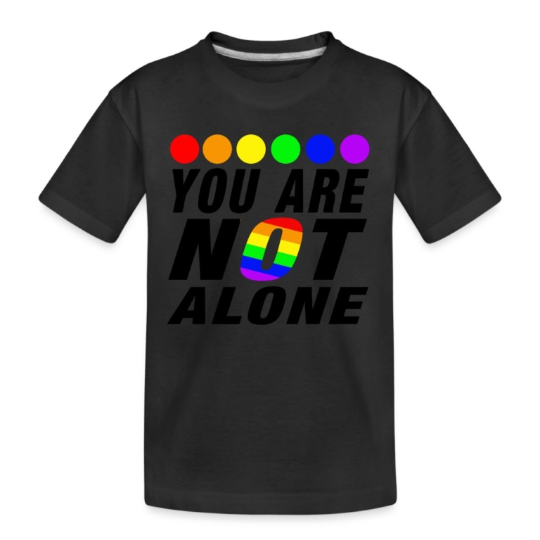 you-are-not-alone-teenager-premium-bio-t-shirt-schwarz