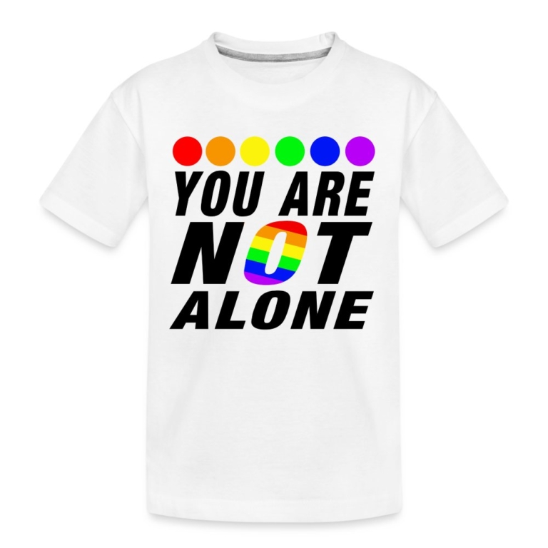 you-are-not-alone-teenager-premium-bio-t-shirt-weiss