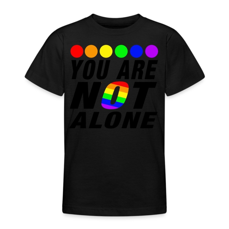 you-are-not-alone-teenager-t-shirt-schwarz