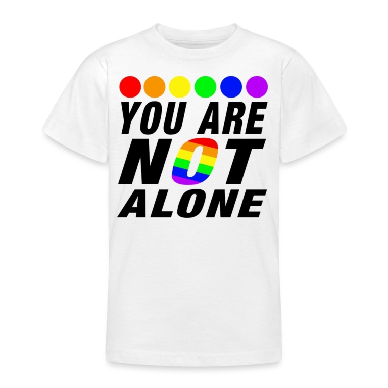 you-are-not-alone-teenager-t-shirt-weiss