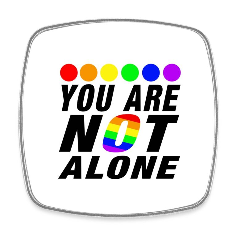 you-are-not-alone-viereckiger-kuehlschrankmagnet-weiss