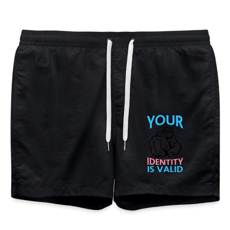 your-identity-is-valid-transgender-pride-badeshorts-schwarz