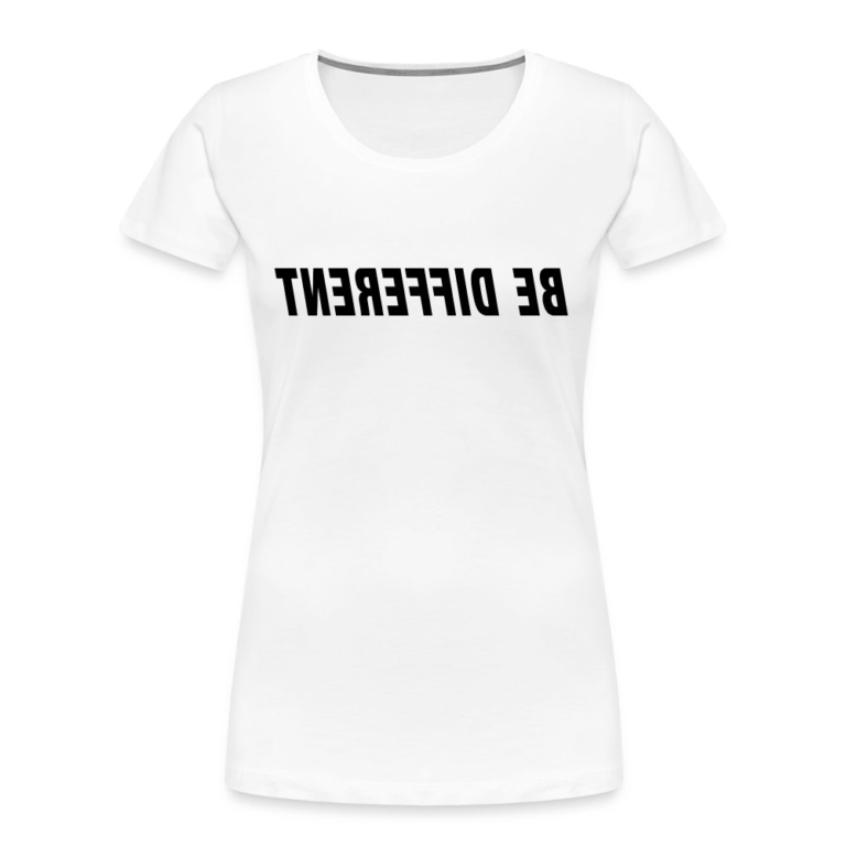 be-different-frauen-premium-bio-t-shirt-weiss