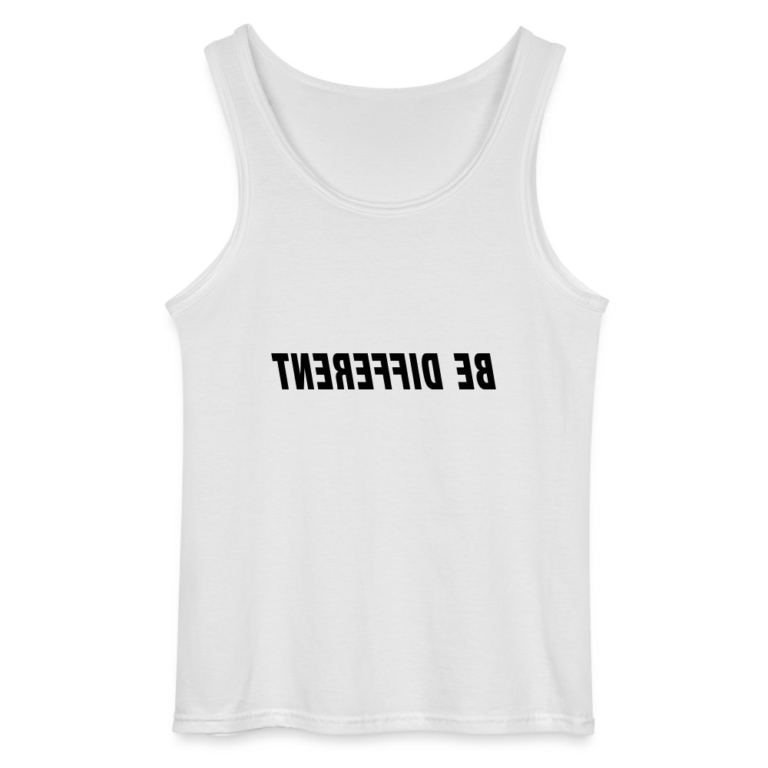 be-different-gildan-maenner-tank-top-weiss