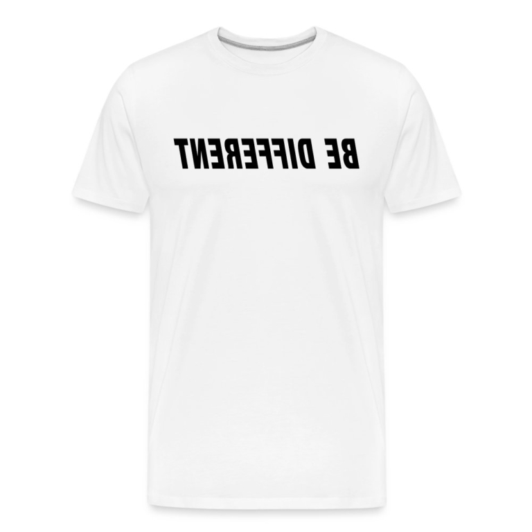 be-different-maenner-premium-bio-t-shirt-weiss