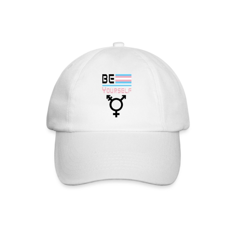 be-yourself-transgender-pride-baseballkappe-weiss-weiss