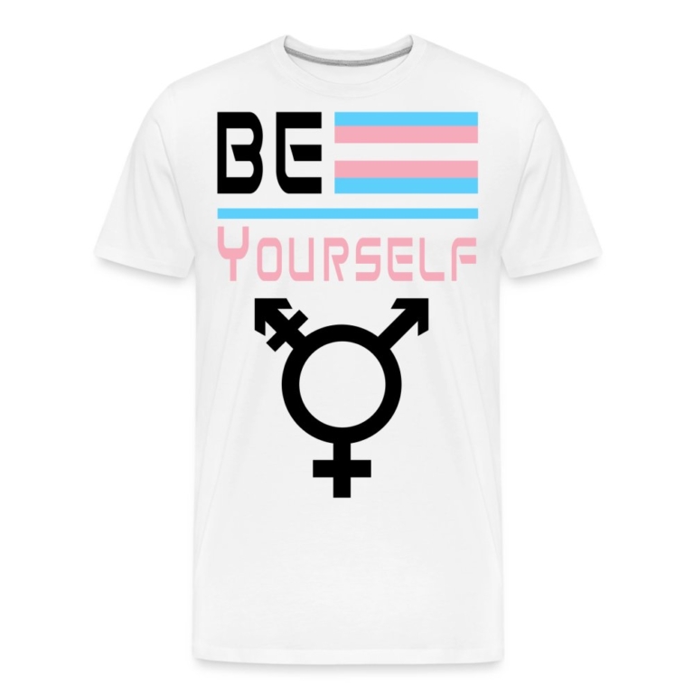 be-yourself-transgender-pride-maenner-premium-bio-t-shirt-weiss
