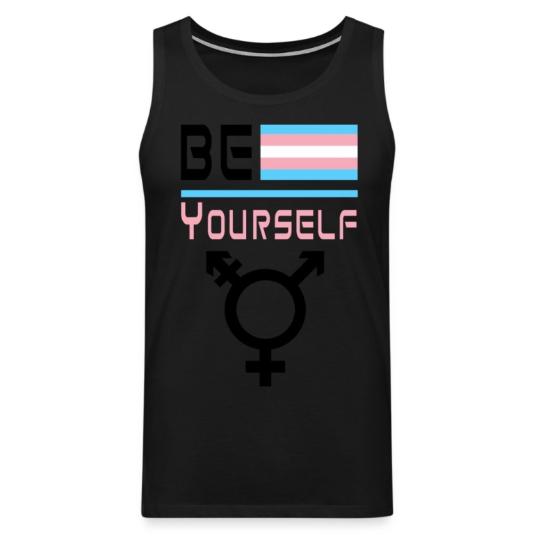 be-yourself-transgender-pride-maenner-premium-tank-top-schwarz