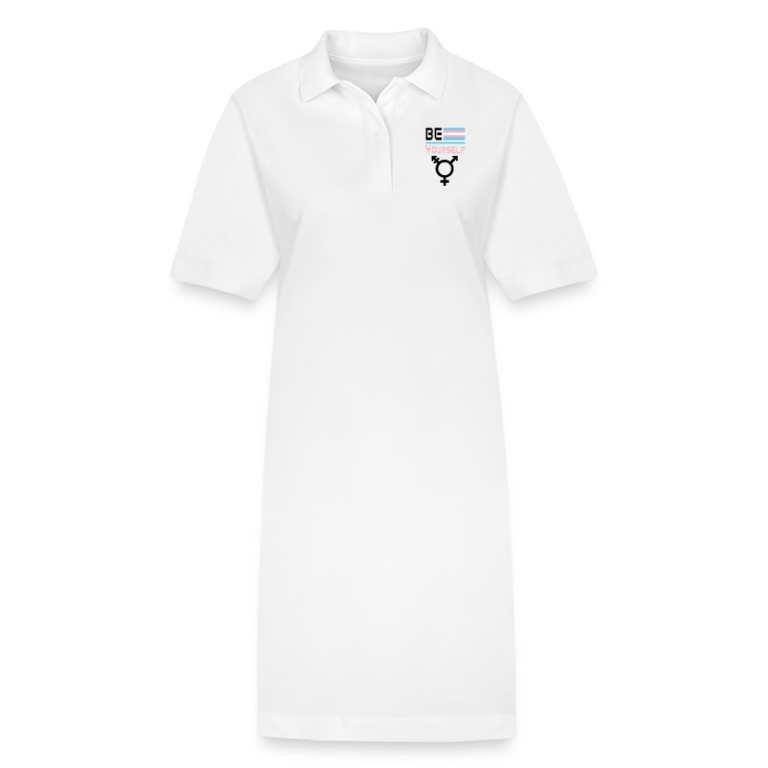be-yourself-transgender-pride-stanleystella-frauen-bio-polokleid-paiger-weiss