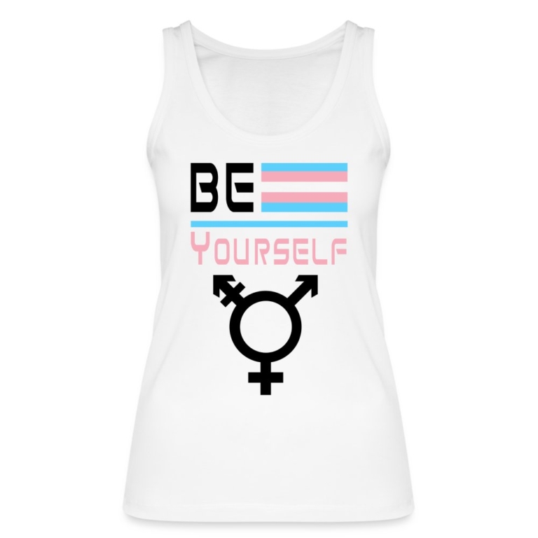 be-yourself-transgender-pride-stanleystella-frauen-bio-tank-top-weiss