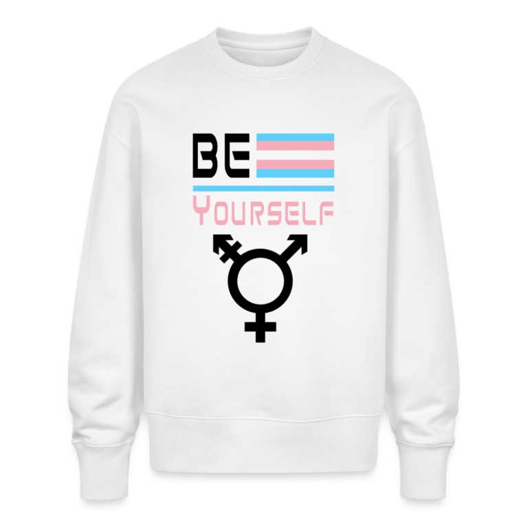 be-yourself-transgender-pride-stanleystella-unisex-oversize-bio-pullover-radder-weiss