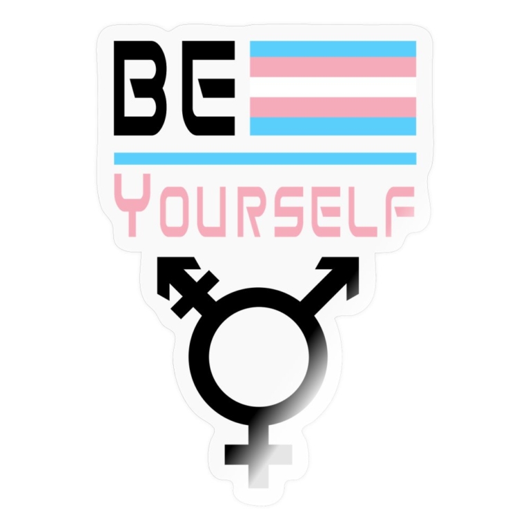 be-yourself-transgender-pride-sticker-transparent-glaenzend