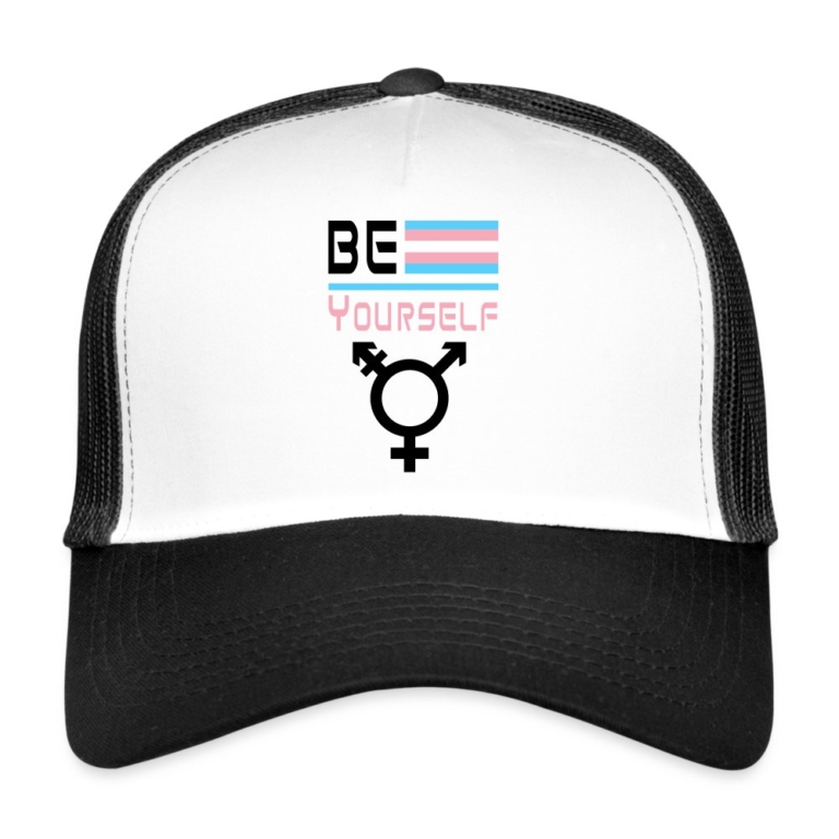 be-yourself-transgender-pride-trucker-cap-weiss-schwarz