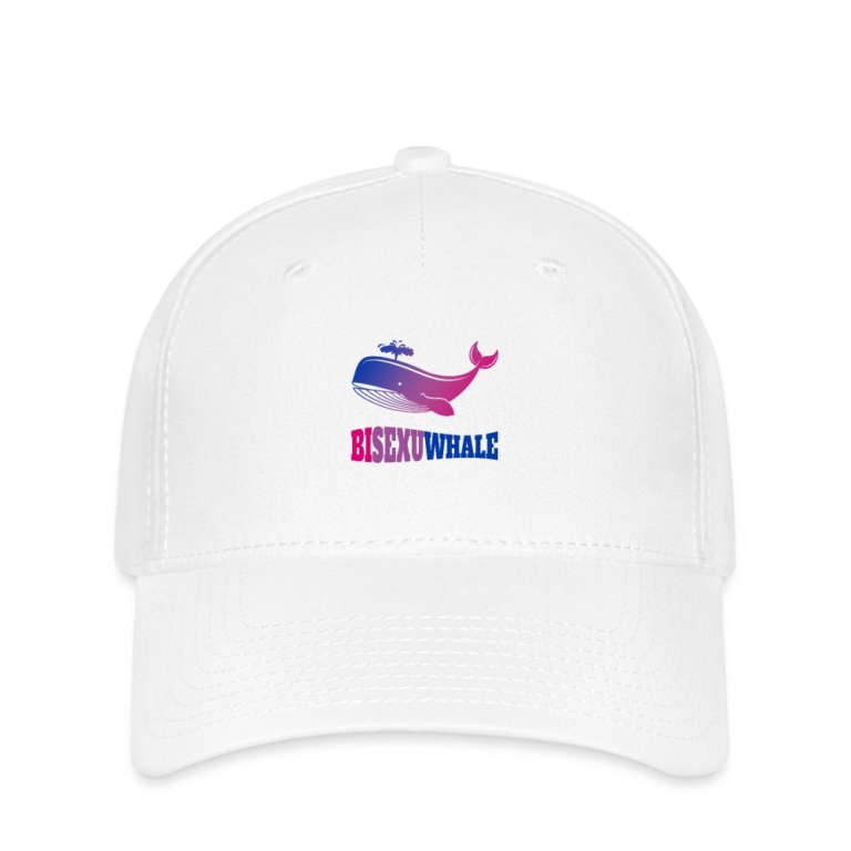 bisexuwhale-flexfit-cap-weiss