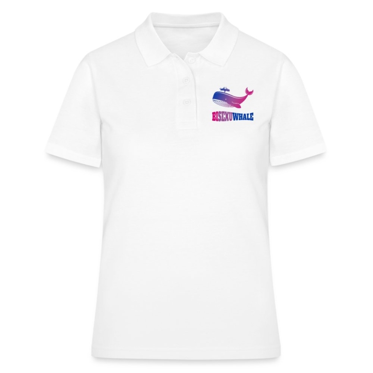 bisexuwhale-frauen-polo-shirt-weiss