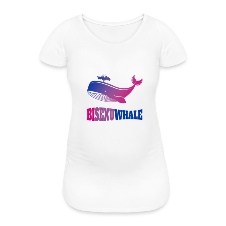 bisexuwhale-frauen-schwangerschafts-t-shirt-weiss