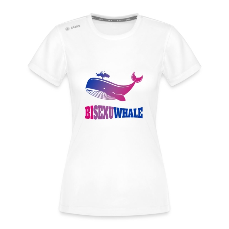 bisexuwhale-jako-frauen-t-shirt-run-20-weiss