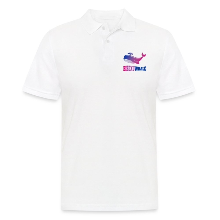 bisexuwhale-maenner-poloshirt-weiss
