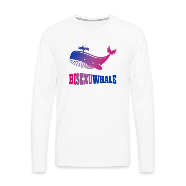 bisexuwhale-maenner-premium-langarmshirt-weiss