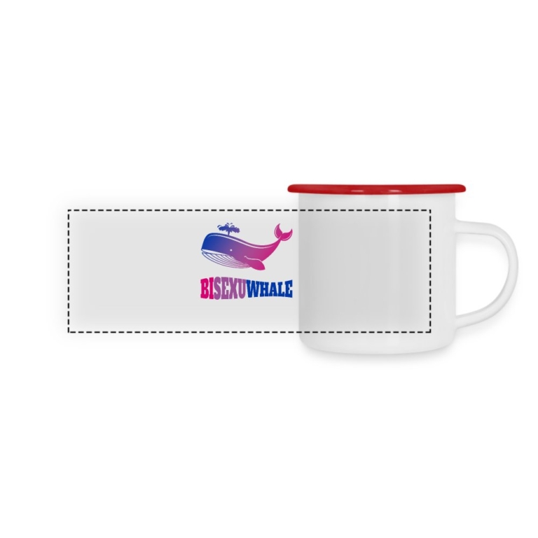 bisexuwhale-panorama-emaille-tasse-weiss-rot