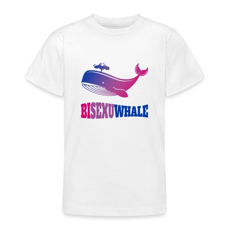 bisexuwhale-teenager-t-shirt-weiss