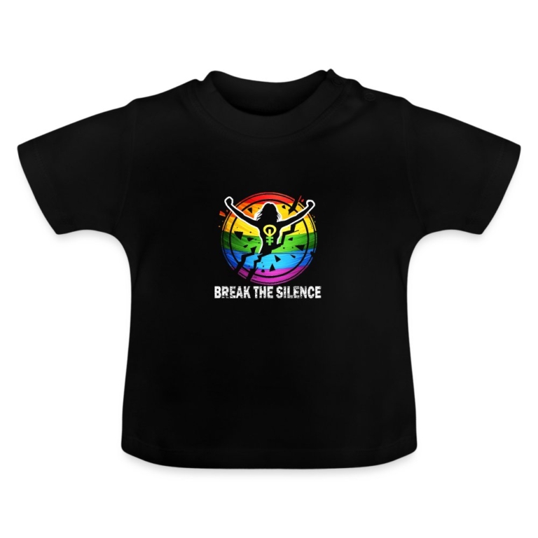 break-the-silence-baby-bio-t-shirt-mit-rundhals-schwarz