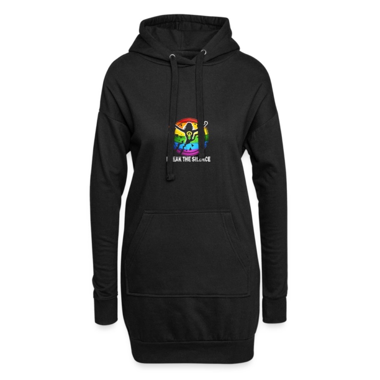 break-the-silence-hoodie-kleid-schwarz