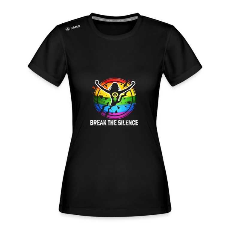 break-the-silence-jako-frauen-t-shirt-run-20-schwarz