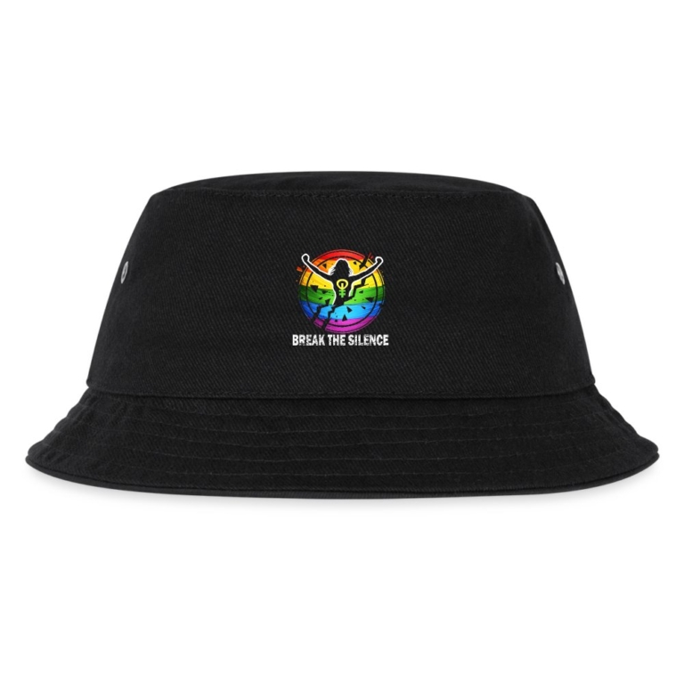 break-the-silence-kinder-bucket-hat-schwarz
