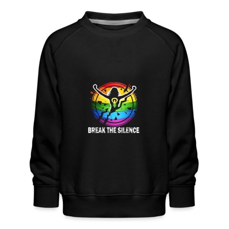 break-the-silence-kinder-premium-pullover-schwarz