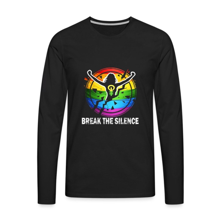 break-the-silence-maenner-premium-langarmshirt-schwarz