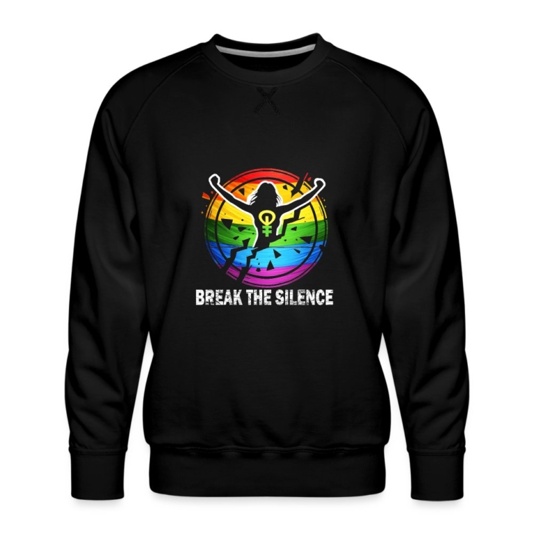 break-the-silence-maenner-premium-pullover-schwarz