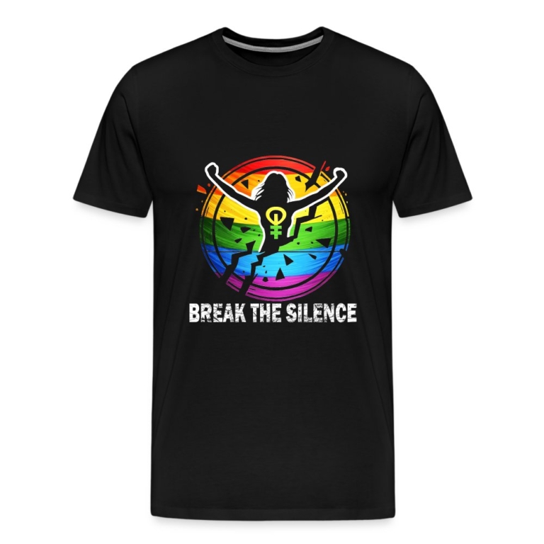 break-the-silence-maenner-premium-t-shirt-schwarz