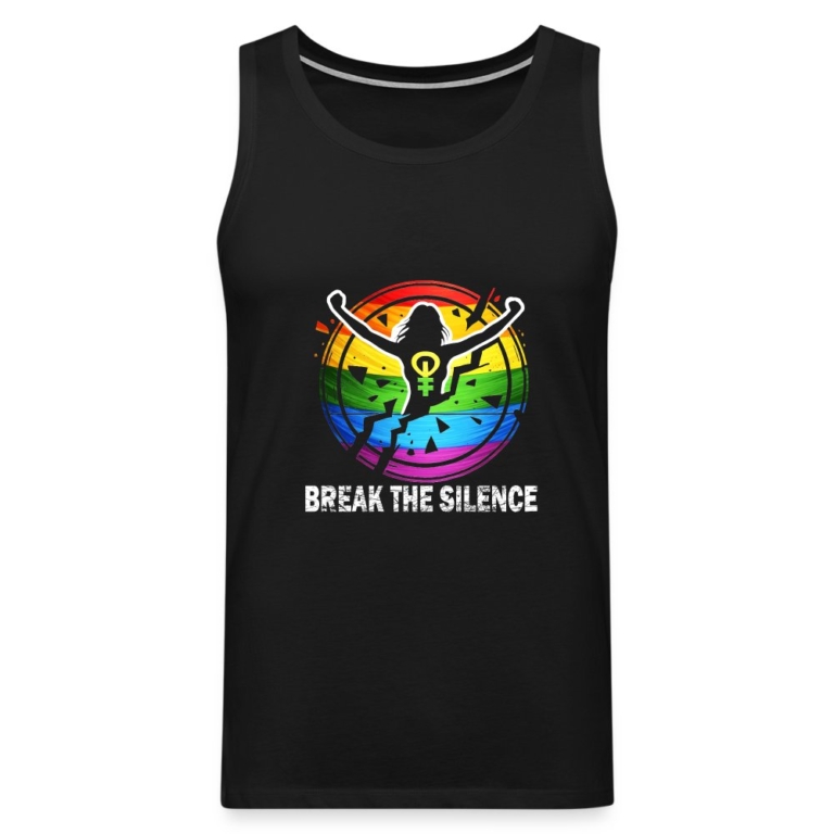 break-the-silence-maenner-premium-tank-top-schwarz