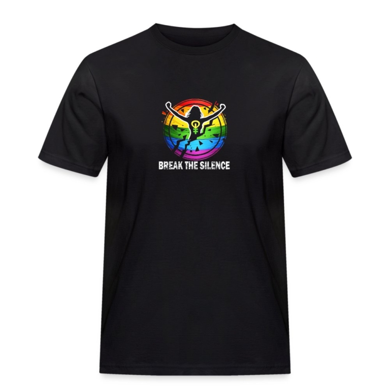 break-the-silence-maenner-workwear-t-shirt-schwarz