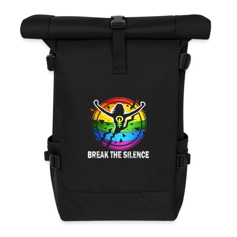 break-the-silence-rolltop-rucksack-schwarz