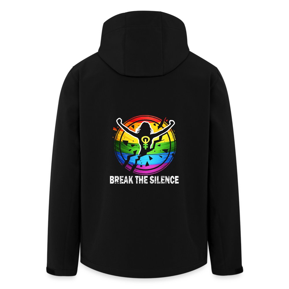 Break the Silence - Stanley/Stella Männer Recycled Softshell Jacke Discoverer Schwarz