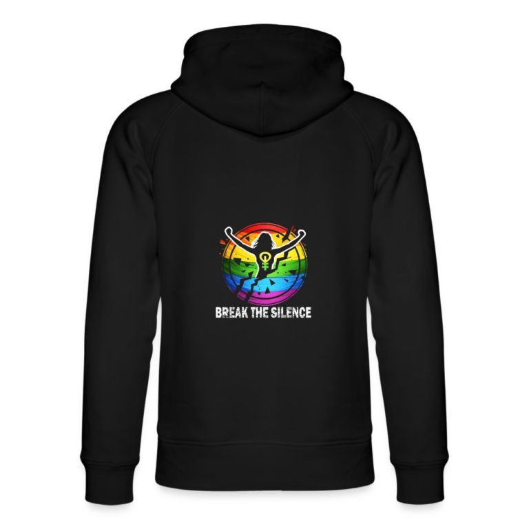 break-the-silence-stanleystella-unisex-bio-hoodie-schwarz