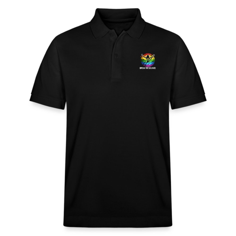 break-the-silence-stanleystella-unisex-bio-poloshirt-prepster-schwarz