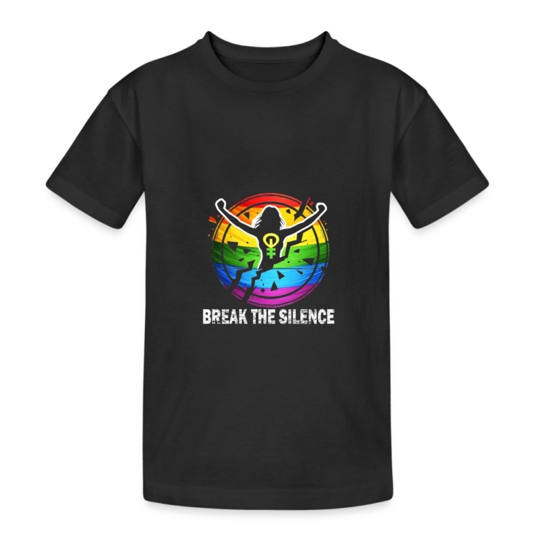 break-the-silence-teenager-heavy-cotton-t-shirt-schwarz