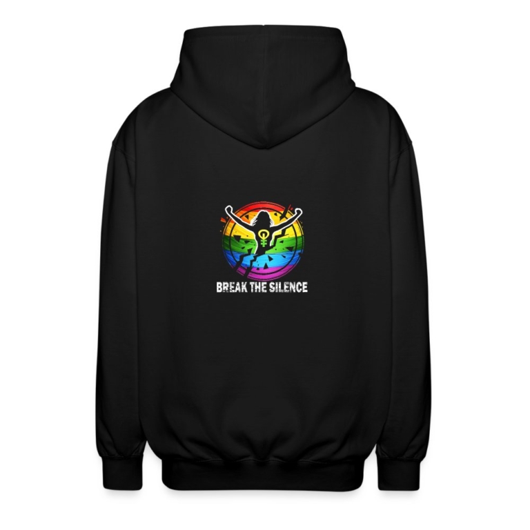 break-the-silence-unisex-kapuzenjacke-schwarz