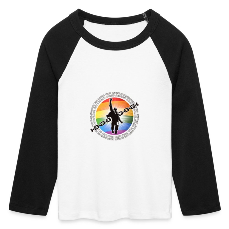 breaking-chains-for-equality-cropped-frauen-baby-tee-mit-34-aermel-weiss-schwarz