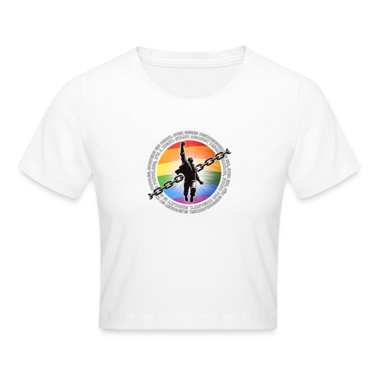 breaking-chains-for-equality-cropped-t-shirt-weiss