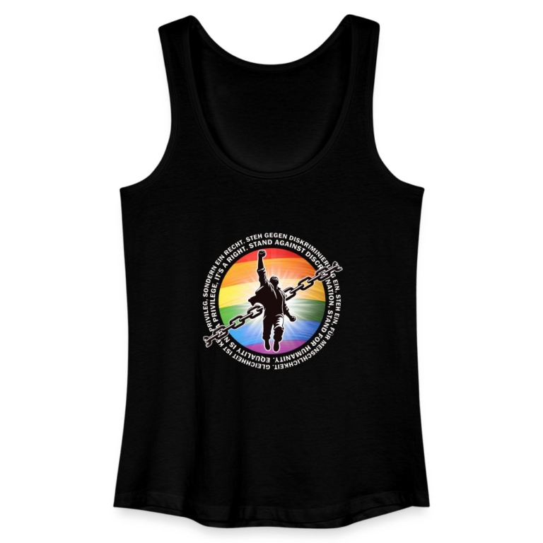 breaking-chains-for-equality-frauen-bio-tank-top-schwarz