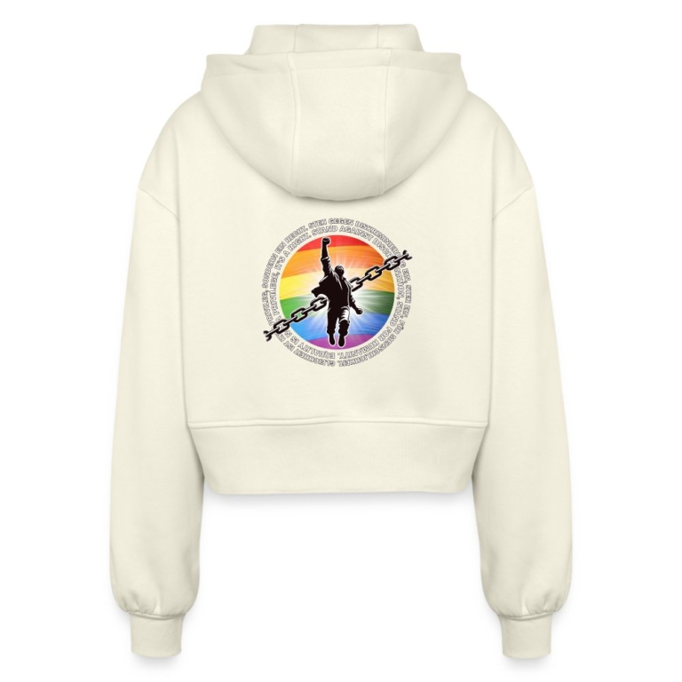 breaking-chains-for-equality-frauen-oversized-cropped-kapuzenjacke-natur