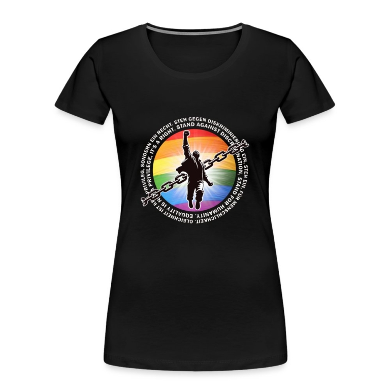breaking-chains-for-equality-frauen-premium-bio-t-shirt-schwarz