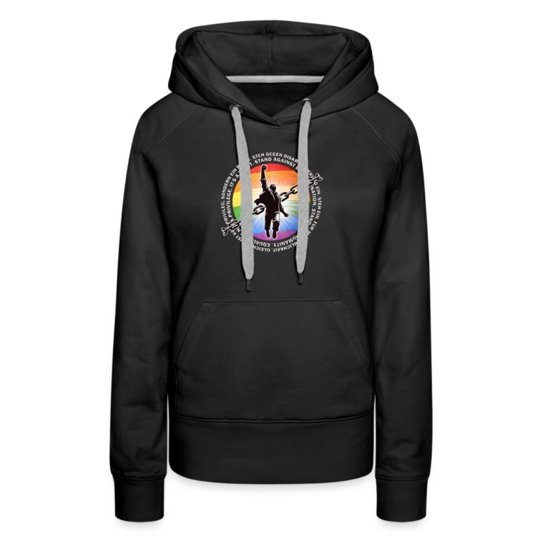 breaking-chains-for-equality-frauen-premium-hoodie-schwarz